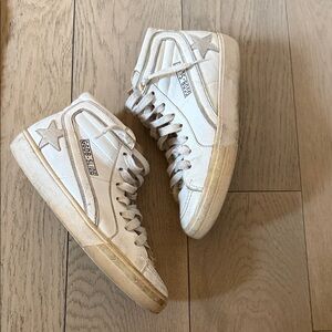 Golden Goose White High-Top Sneakers